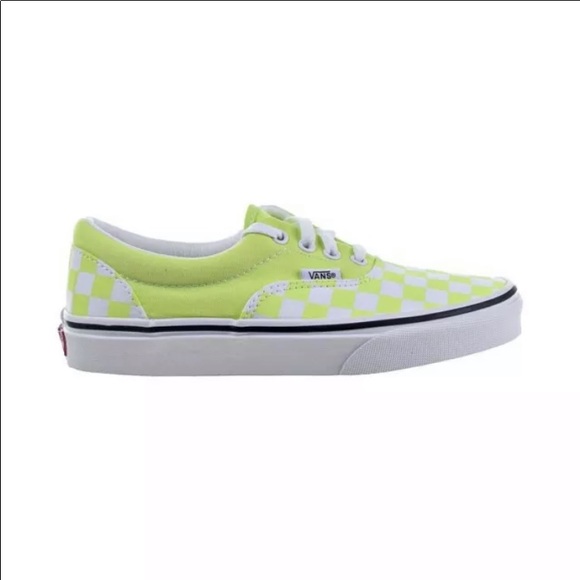New!! (size 8) Mens Vans Era Checkerboard Shoes Sharp Green-True White - Picture 4 of 4